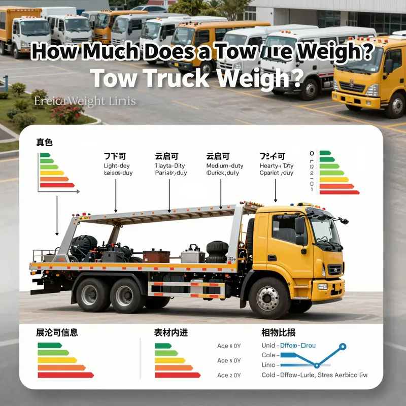A lineup showcasing light, medium, and heavy-duty tow trucks illustrating the weight variations across models.
