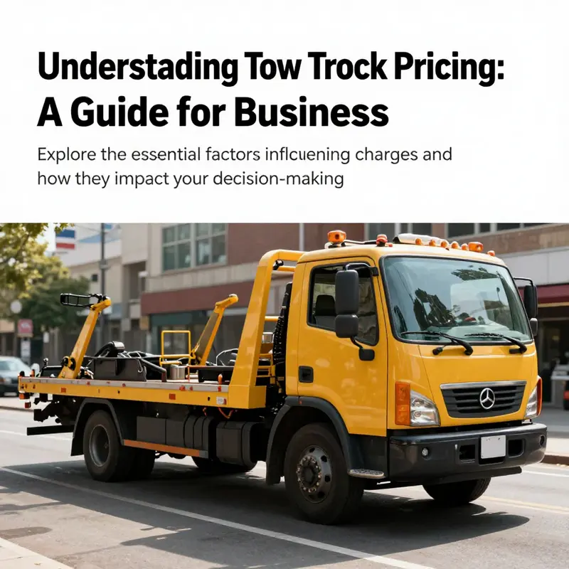 A tow truck in an urban setting, encapsulating the concept of tow truck pricing.