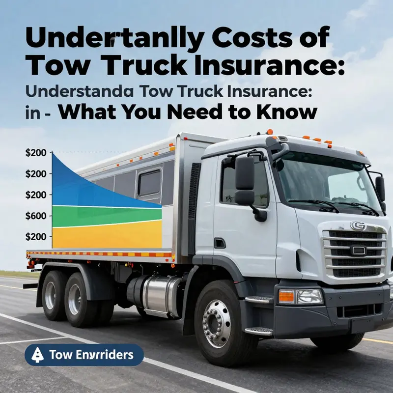 Graph depicting the average monthly costs of tow truck insurance reflecting different ranges.