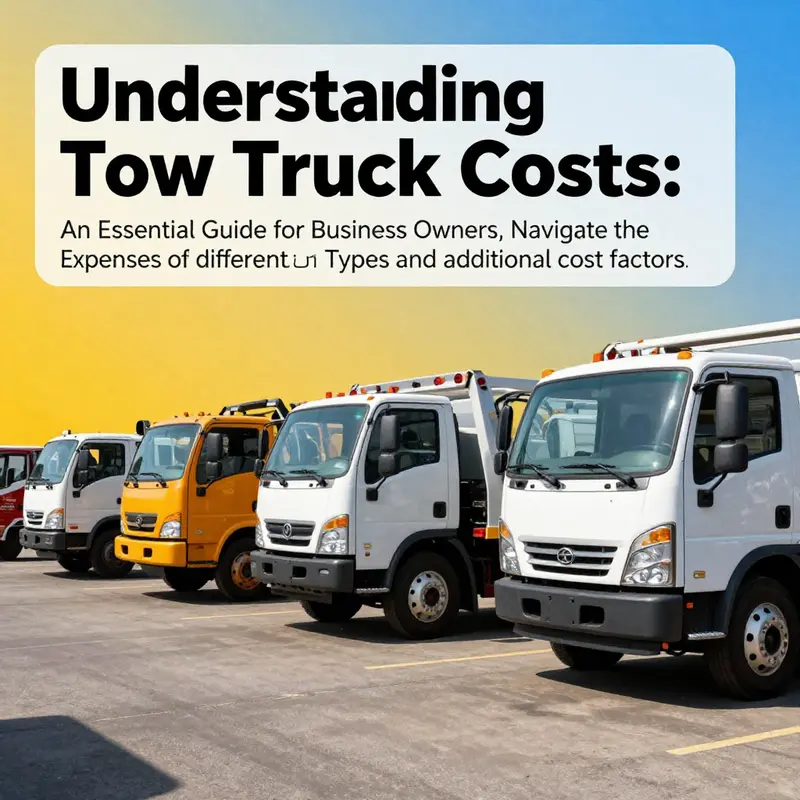 A collection of tow trucks of different models gathered in a lot against a clear blue sky.