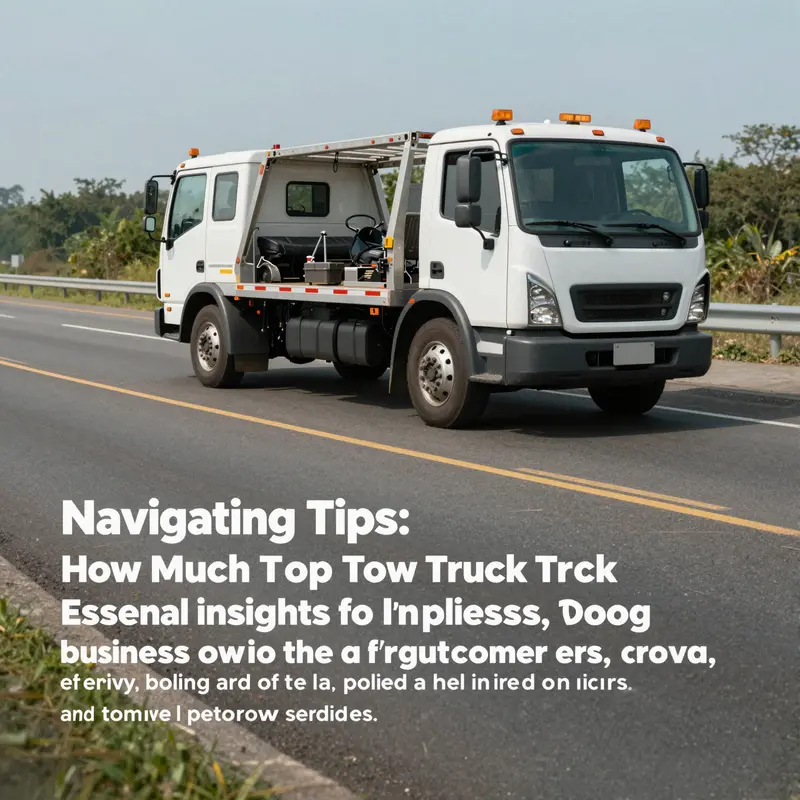 A towing vehicle ready for action on the road, illustrating the importance of professional towing services and the rituals of tipping.