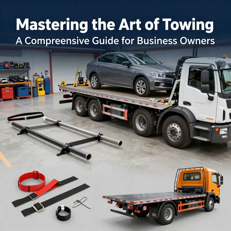 Inspecting the truck’s hitch system to ensure safe towing.