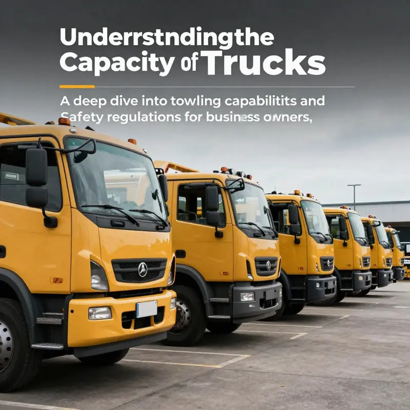 A lineup of tow trucks ready to assist in emergency vehicle recovery, demonstrating the towing service's commitment to efficiency.