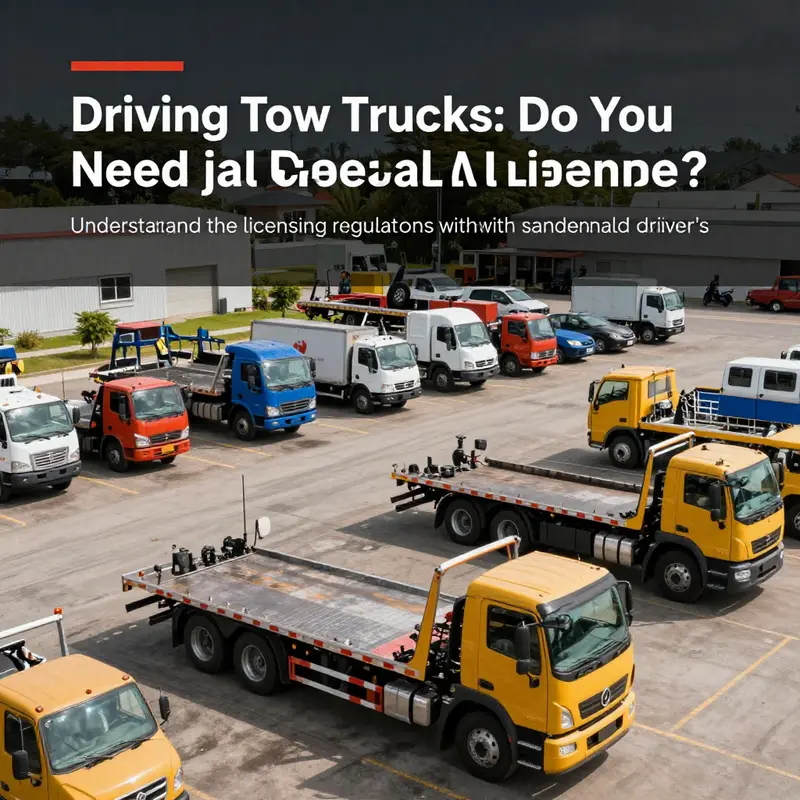 A busy towing operation yard with various types and sizes of tow trucks.