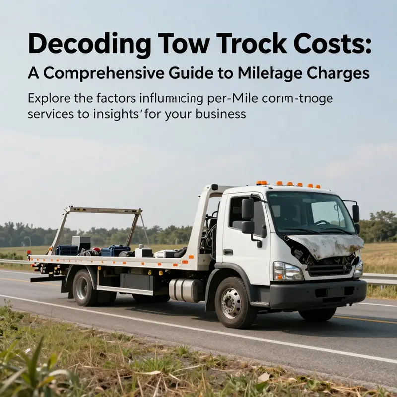 A picturesque roadside scene with a tow truck offering assistance to a stranded vehicle, representing towing services.