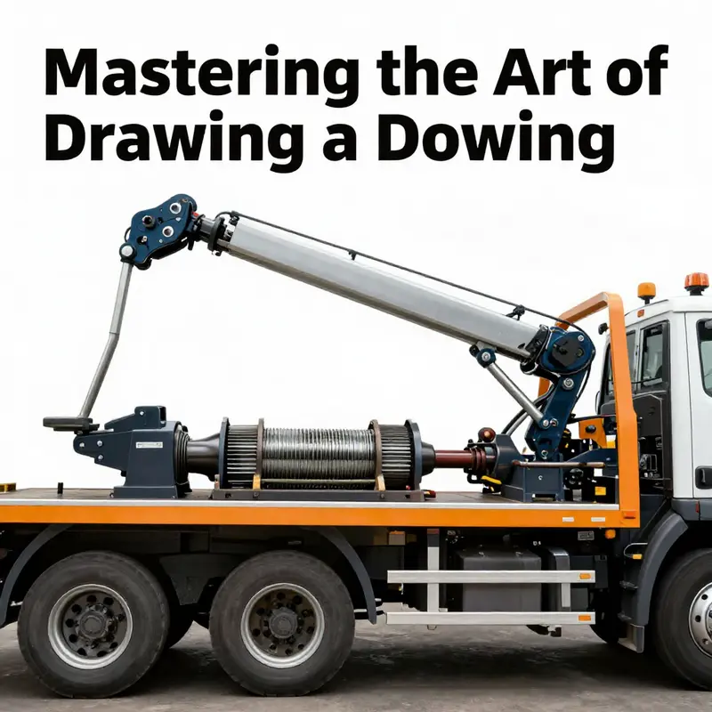 Illustration of initial shapes that form the foundation of a tow truck drawing.