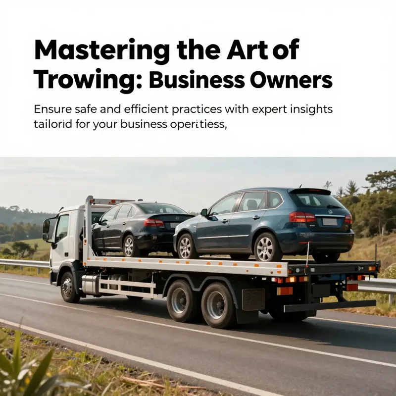A truck responsibly towing a car, showcasing professional towing practices in a picturesque landscape.