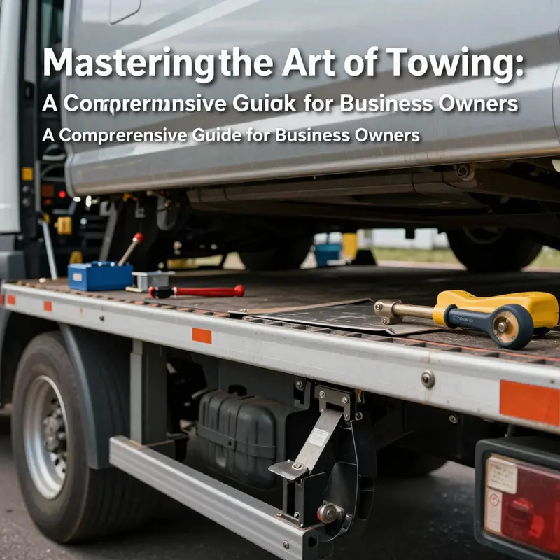 Inspecting the truck’s hitch system to ensure safe towing.