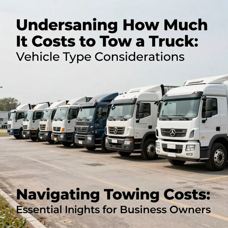 Different types of trucks and their impact on towing costs.