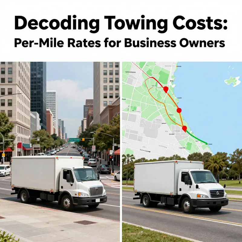 An overview of the factors influencing towing costs per mile, showcasing vehicle types and rate variations.