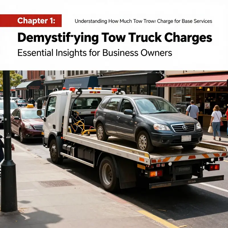 A tow truck poised to provide essential service in an urban setting.