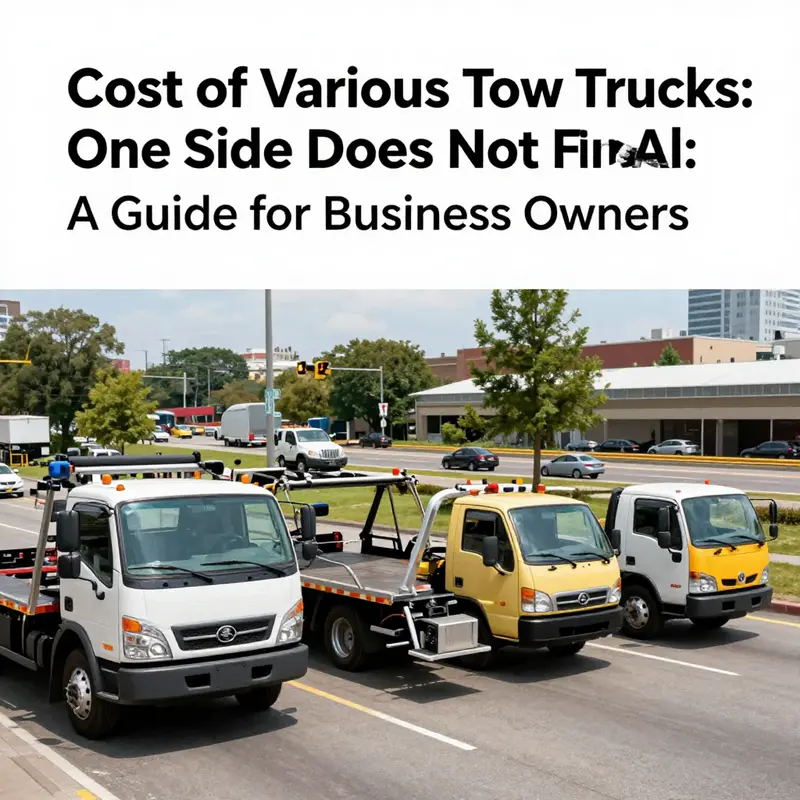Different tow truck types showcasing their diversity and pricing ranges.