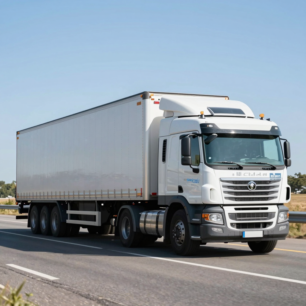 Truck towing a trailer
