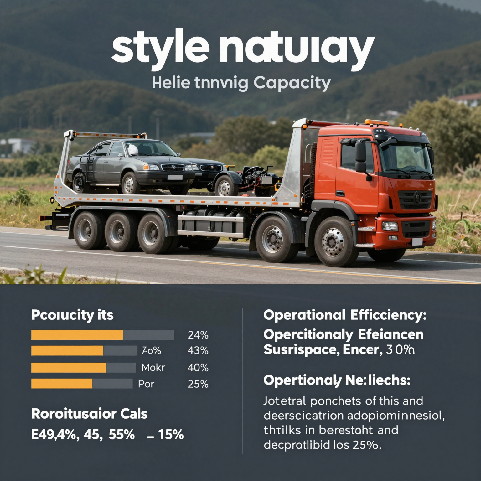 Infographic illustrating the relationship between towing capacity, productivity, and operational efficiency for businesses.