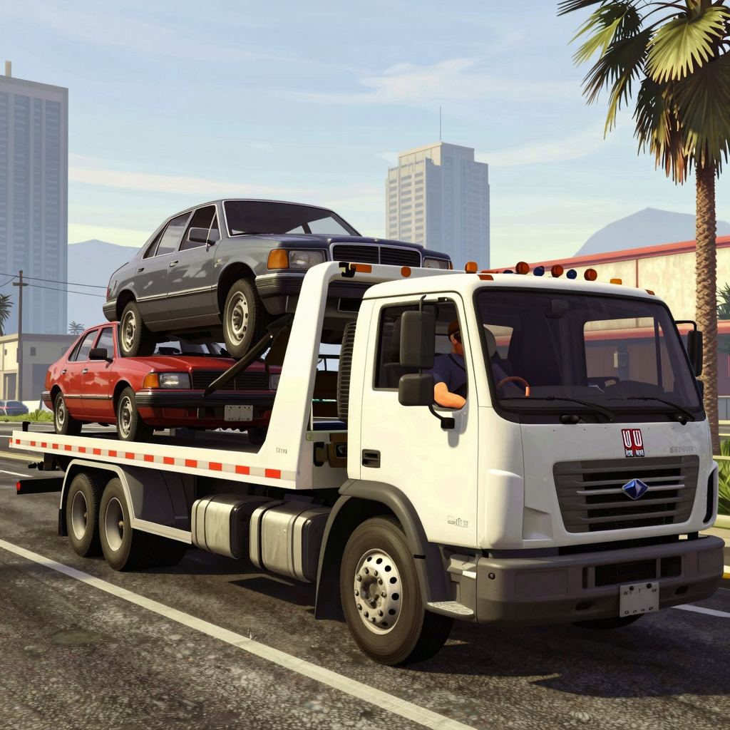 Tow Truck Gameplay in GTA 5