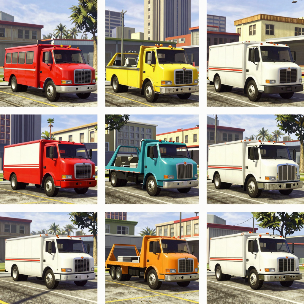 Various Tow Truck Models in GTA 5