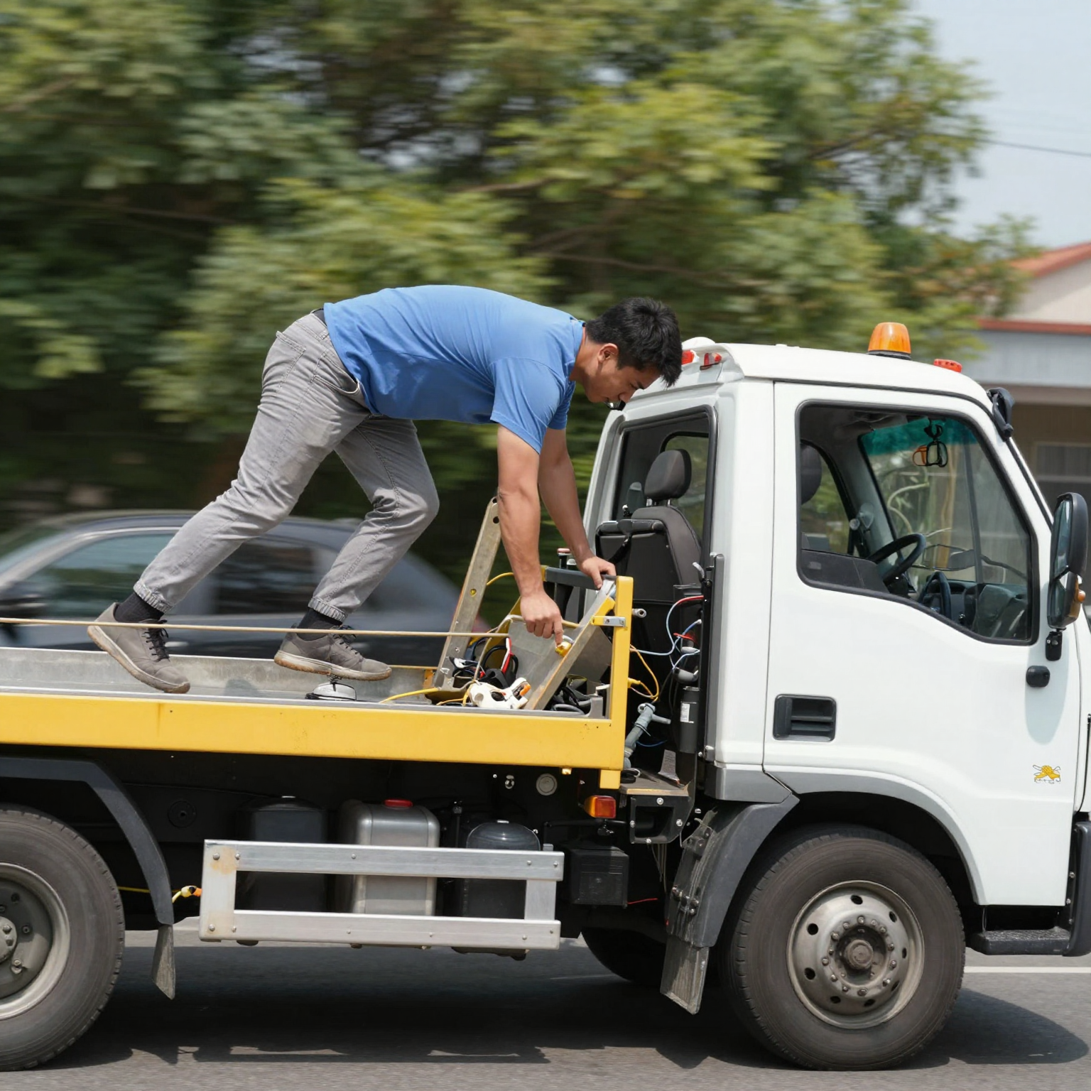Tow Truck in Action