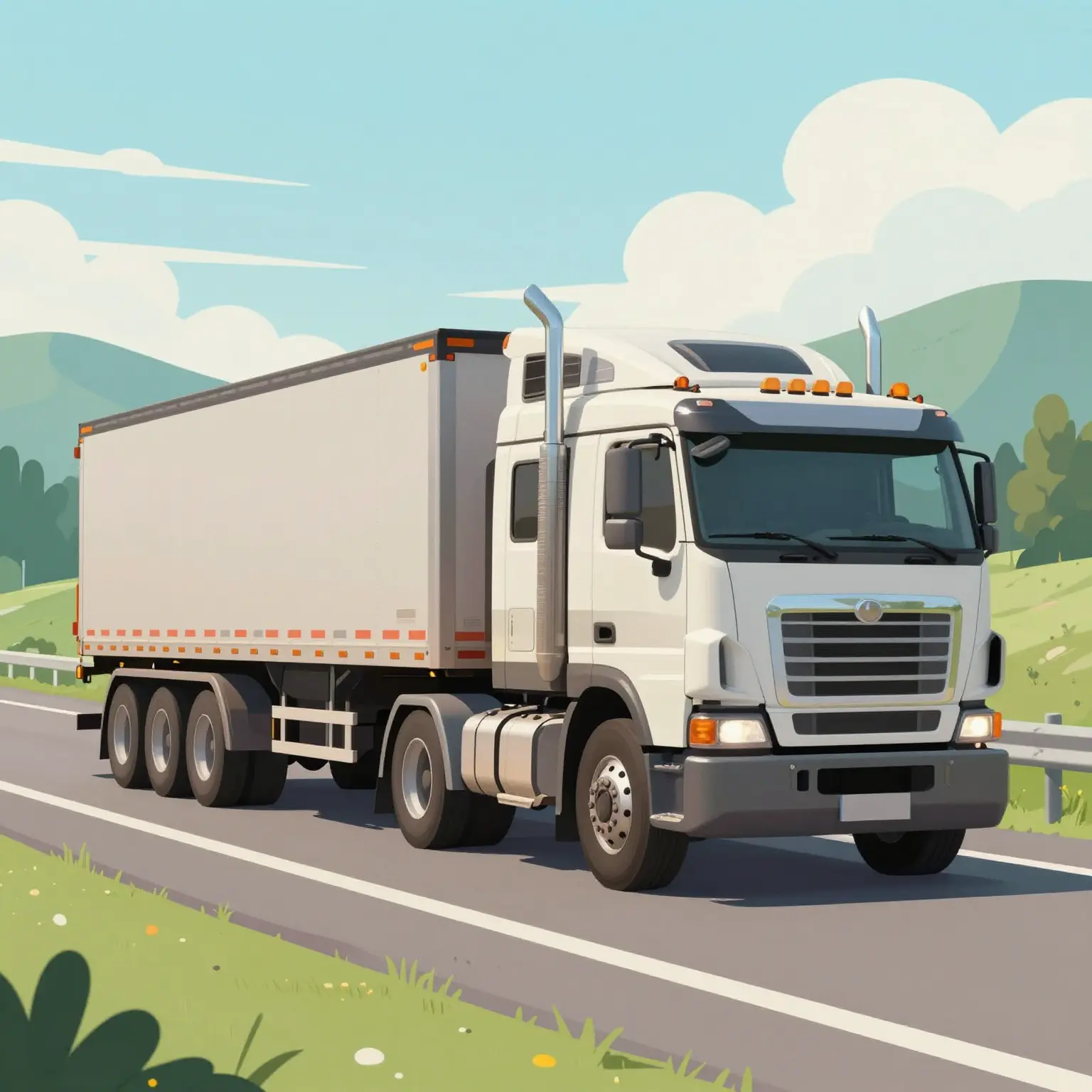 Truck Towing a Trailer