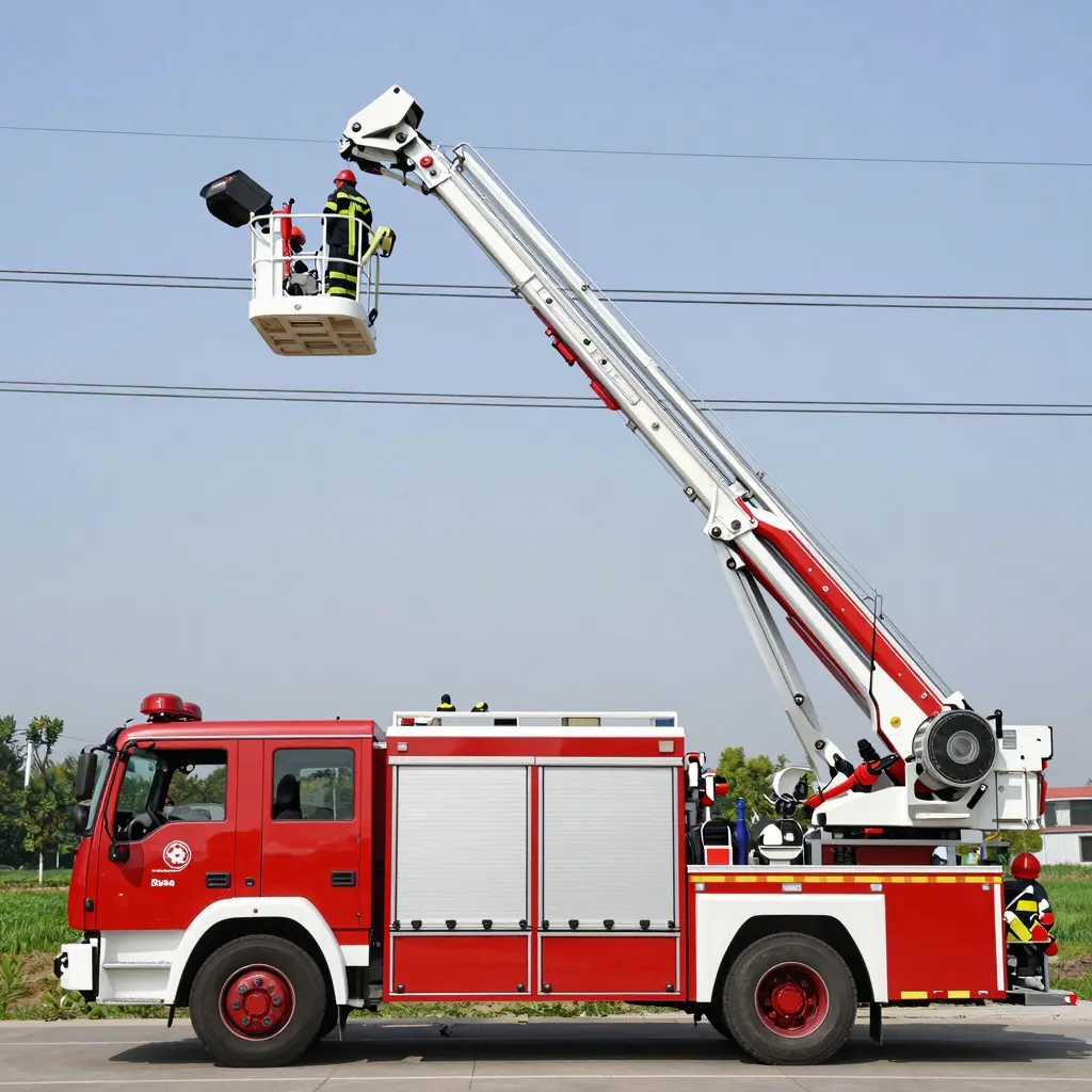 Fire Truck with Aerial Insulated Platform