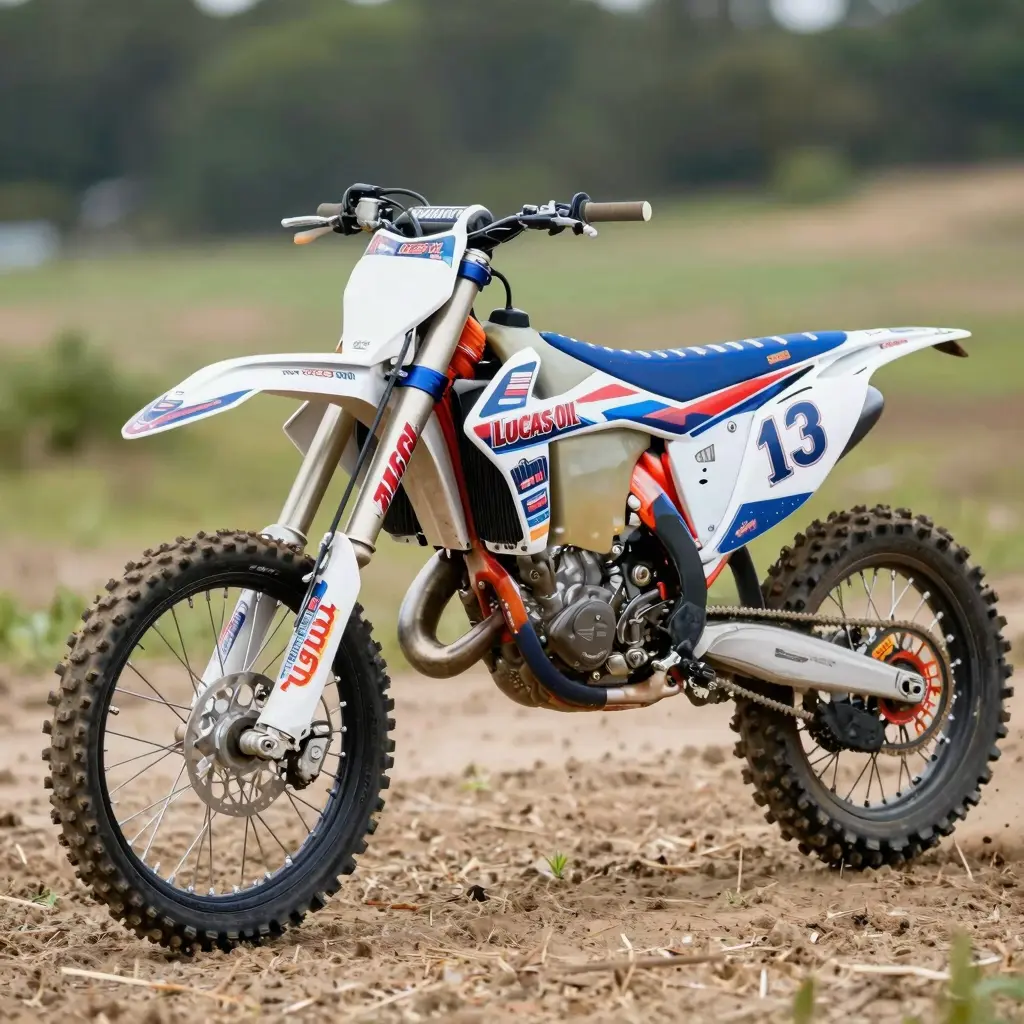 Dirt Bike with Lucas Oil Graphics
